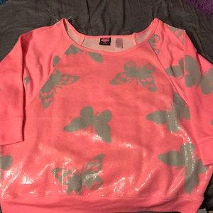 pink XXL butterfly top